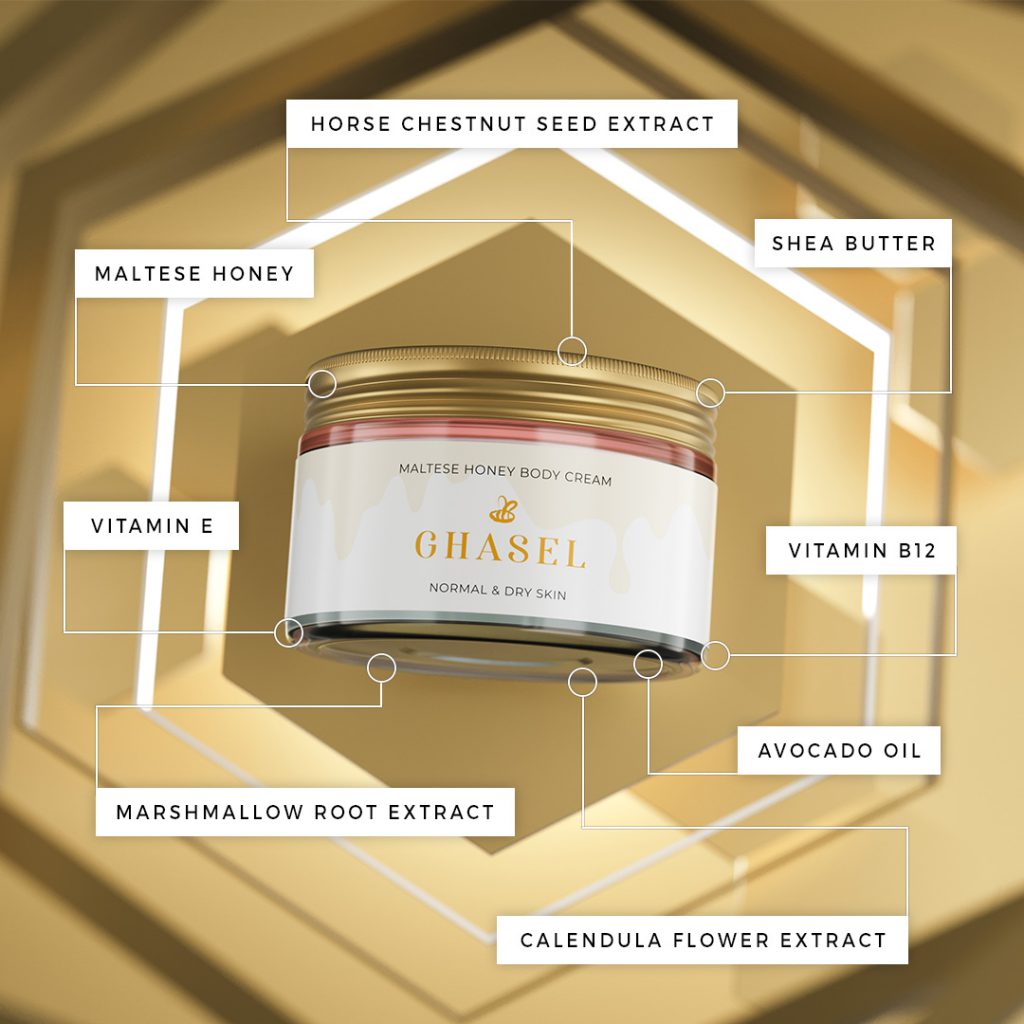 Ghasel Maltese Honey Body Cream